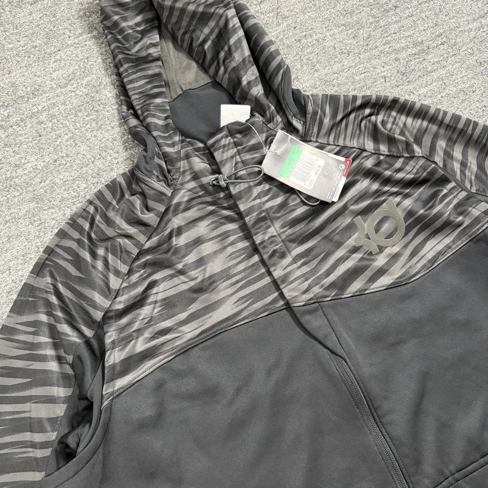 Nike Hoodie Men XL Black KD Klutch Hyper Elite Therma Fit Full Zip Jacket Tiger